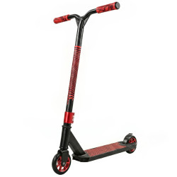 Trotinete acrobática com guiador 360° rolamentos abec-9 rodas de pu de 120 mm estrutura de alumínio 66x47x81 cm vermelho