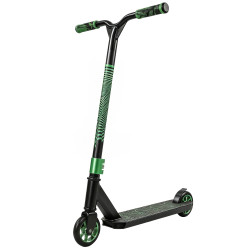 Trotinete acrobática com guiador 360° rolamentos abec-9 rodas de pu de 120 mm estrutura de alumínio 66x47x81 cm verde