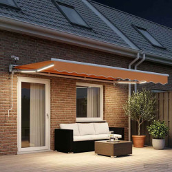 Toldo retrátil elétrico areia 4 × 3 m