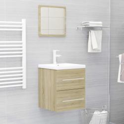 Armário lavatório 41x38,5x48 cm contrapl. cor carvalho sonoma - Imagen 3