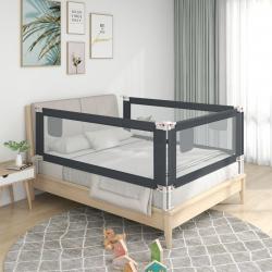 Barra segurança p/ cama infantil tecido 120x25 cm cinza-escuro - Imagen 1