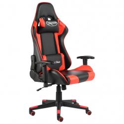 Cadeira de gaming giratória PVC vermelho - Imagen 1