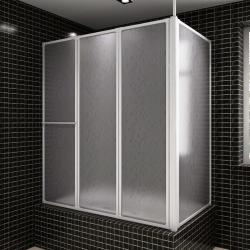 Cabine de duche dobrável formato L 70x120x137 cm 4 painéis - Imagen 1