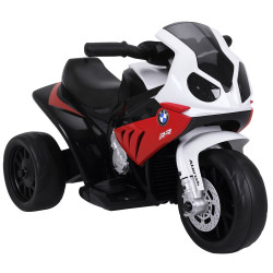 Mota elétrica bmw para crianças entre 18-36 meses 6v com faróis música e velocidade máx. de 2,5 km/h 66x37x44 cm vermelho