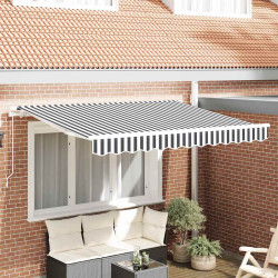 Toldo retrátil antracite 350 x 200 cm tecido