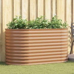 Cama elevada castanho 160 x 80 x 81 cm aço