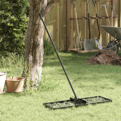 Rato de nivelamento de jardim preto aço revestido a pó
