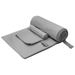Conjunto de toalhas esportivas 2 unid. cinzento escuro
