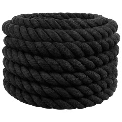 Corda de algodão 50 mm 10 m preto 100% algodão
