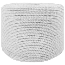 Corda de algodão 8 mm 250 m branco 100% algodão