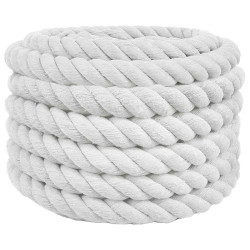 Corda de algodão 36 mm 5 m branco 100% algodão
