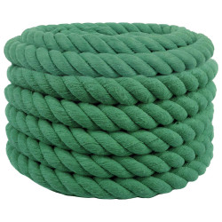 Corda de algodão 40 mm 5 m verde 100% algodão