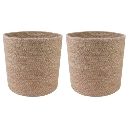 Conjunto de vasos de planta 2 unid. natural ø 21 x 21 cm