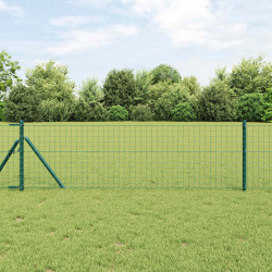Poste de cerca 2 unid. verde 80 cm aço com revestimento em pó
