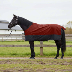 Cobertor de cavalo verde escuro e preto 85 cm poliéster