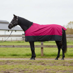 Cobertor de cavalo rosa e preto 115 cm poliéster