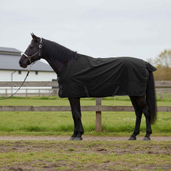 Cobertor de cavalo verde escuro e preto 95 cm poliéster