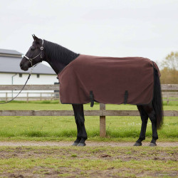 Cobertor de cavalo marrom escuro completo 85 cm poliéster