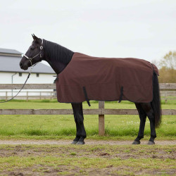 Cobertor de cavalo marrom escuro completo 125 cm poliéster