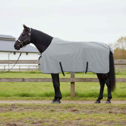 Cobertor de cavalo cinza claro total e rosa 145 cm poliéster