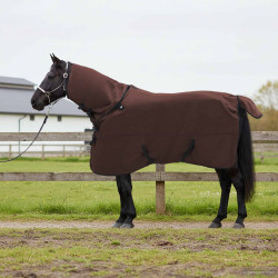 Cobertor de cavalo marrom escuro completo 145 cm poliéster