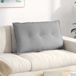 Travesseiro para costas cinza nuvem 80 x 19 x 50 cm tecido