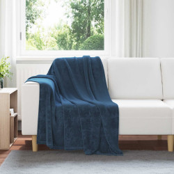 Cobertor azul marinho 130 x 150 cm lã