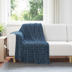 Cobertor azul marinho 150 x 130 cm lã