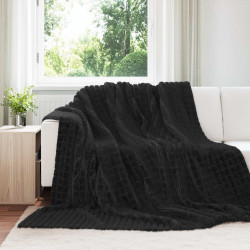 Cobertor preto 240 x 220 cm lã