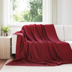 Cobertores de sofá 24 unid. vermelho bordeaux 240 x 220 cm lã