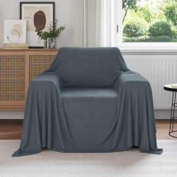 Cobertores de sofá 6 unid. cinza escuro 210 x 140 cm 2.56 lã