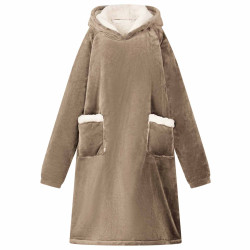 Sweatshirt manta camelo l fleece e flanela