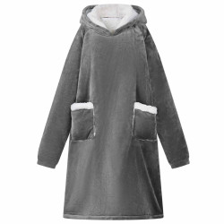 Sweatshirt manta cinza escuro l fleece e flanela