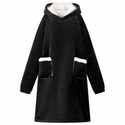 Sweatshirt manta preto l fleece e flanela