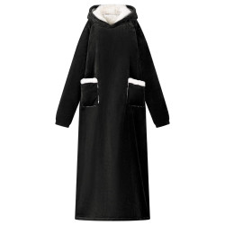 Sweatshirt manta preto l fleece e flanela