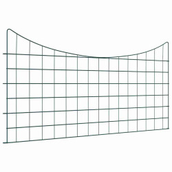 Conjunto de cerca para lago 5 unid. 100 x 50 cm aço verde