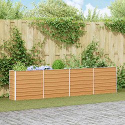 Canteiro de jardim elevado marrom claro 320 x 40 x 77 cm