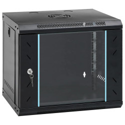 Armário de rede com armazenamento preto 53 x 45 x 45 cm aço