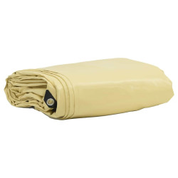Lona 650g / m² bege 5 x 7 m lona com revestimento em PVC