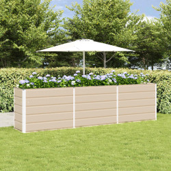 Floreira ivory 290 x 50 x 75 cm aço galvanizado