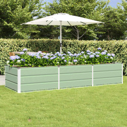 Floreira verde 240 x 80 x 45 cm aço