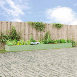 Floreira verde pastel 580 x 100 x 45 cm aço galvanizado