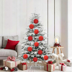 Conjunto de bolas de natal xl 9 unid. vermelho ø 15 cm plástico