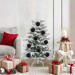 Conjunto de bolas de natal xl 15 unid. preto ø 10 cm plástico