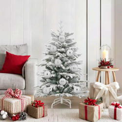 Conjunto de bolas de natal xl 15 unid. prateado ø 10 cm leds