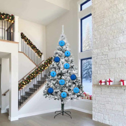 Conjunto de bolas de natal xxl 3 unid. azul ø 25 cm plástico