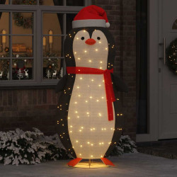 Figura de pinguim de neve branco quente 78 x 178 cm tecido