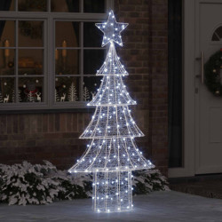 Árvore de natal com 240 leds branco frio 180 cm acrílo