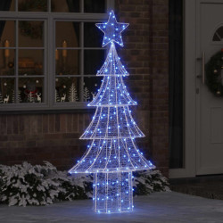 Árvore de natal com 240 leds azul 180 cm acrílo