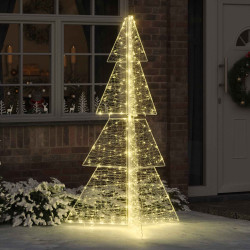 Árvore de natal com 240 leds branco quente 180 cm acrílo